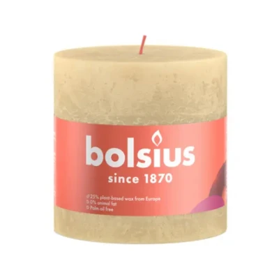 Afbeelding van Rustiek stompkaars shine 100 x mm Oat beige kaars Bolsius