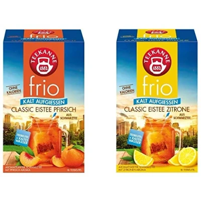 Afbeelding van frio theepotten, klassieke ijsthee, perzik en citroen, 2 stuks (2 x 45 g)