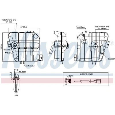 Afbeelding van NISSENS 996084 Expansievat 6 Met kap, sensor