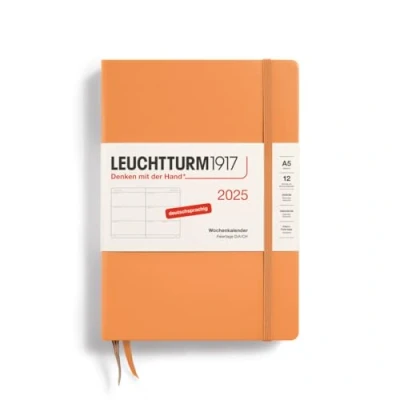 Afbeelding van LEUCHTTURM1917 370544 Weekplanner 2025, medium, DIN A5, abrikoos, Duits