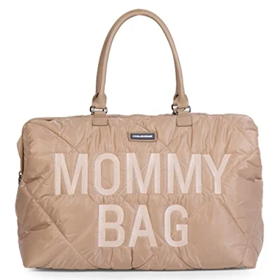 Afbeelding van Mommy Bag Luiertas Verzorgingstas Gewatteerd Puffered Beige