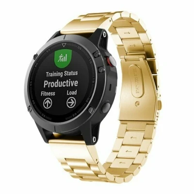 Afbeelding van Stalen schakelband Goud Garmin Approach S60 &amp; S62 / Instinct 2 (Solar)