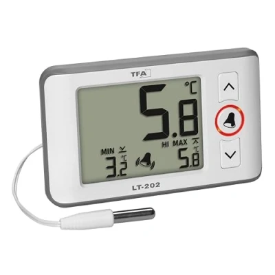 Afbeelding van TFA Dostmann Digitales Profi Thermometer mit Kabelfühler LT 202 Wit