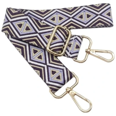 Afbeelding van Kleurrijke verstelbare schouderriem voor damestassen, beige, donkerpaars, 80 130 cm, tasriem met gouden karabijnhaak, duurzaam schoudertas, gitaar, moderne tassen, accessoires, 3,8 1221