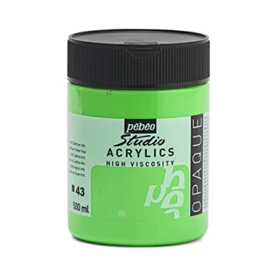 Image de Pébéo Acrylique Fine Studio Acrylics Peinture Vert Cadmium Imitation 500 ml