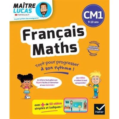 Image de Français et Maths CM1 Nouveau programme Cahier de soutien avec des vidéos