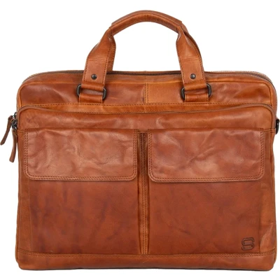 Afbeelding van Spikes &amp; Sparrow Berry Business Laptopbag 17&quot; brandy