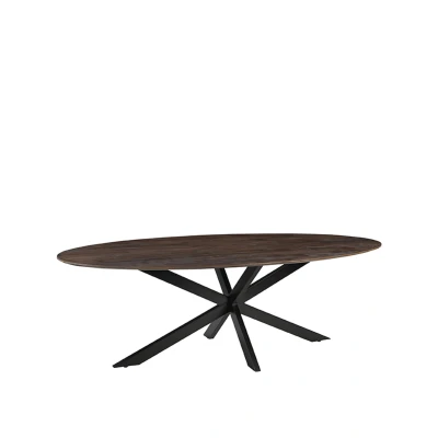 Afbeelding van LABEL51 Eettafel James Ovaal Espresso 210cm
