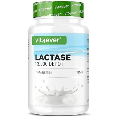 Afbeelding van Lactase 13.000 FCC 120 tabletten met depotwerking (Sepismart Slow Release) Hooggedoseerd eenheden Voor lactose intolerantie + me
