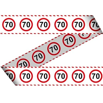 Afbeelding van Afzetlint Verkeersbord 70 jaar