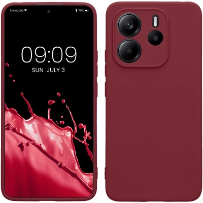 Afbeelding van kwmobile telefoonhoesje geschikt voor Xiaomi Redmi Note 14 4G Hoesje smartphone Precisie camera uitsnede In bordeaux violet