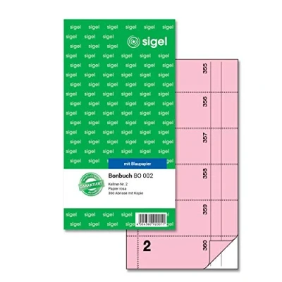 Afbeelding van Sigel, Formulier, Ontvangstenboek, 360 scheuren (120 x)