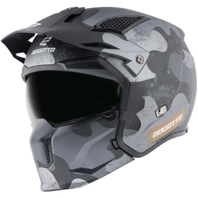 Afbeelding van Bogotto Radic Camo 22.06 Mat Zwart Motorhelm Maat M Helm
