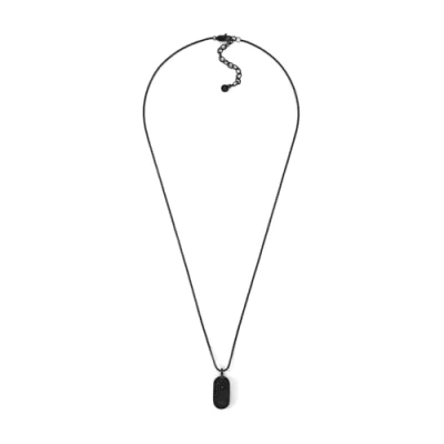Afbeelding van Emporio Armani heren Couples ketting met glassteen EGS3138001 in de kleur Zwart