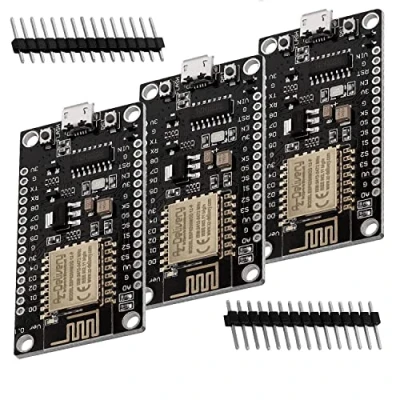 Afbeelding van AZDelivery 3 x NodeMCU Lolin V3 Module ESP8266 ESP 12E WIFI Development Board ongesoldeerd compatibel met Arduino Inclusief E Book!