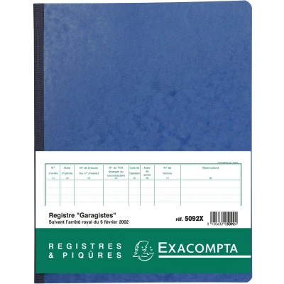Afbeelding van Exacompta register garagist en pomphouder, Franstalig bedrijfsformulieren