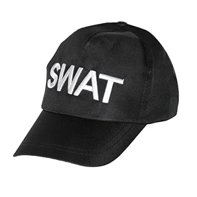 Afbeelding van Boland 97045 Swat muts voor volwassenen, hoed, S.W.A.T, politie, kostuum, carnaval, themafeest, JGA