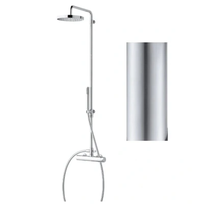 Afbeelding van Waterevolution Flow douchecombinatie met thermostaat en regendouche volledig RVS T141TIE