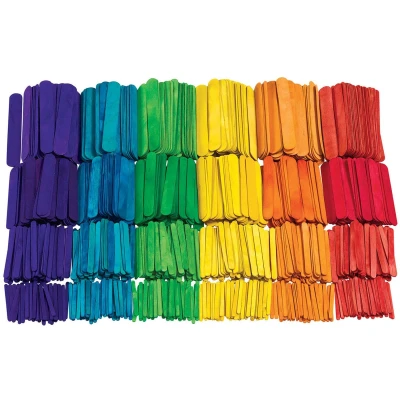Afbeelding van Colorations Gekleurde Houten Knutselstokjes Klaslokaal Pakket, 1200st.