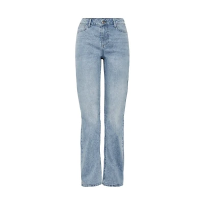 Afbeelding van Pieces Pckelly Straight leg jeans, Dames, Maat: 27x32, Light blue denim