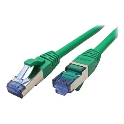 Image de VALUE Cordon de raccordement RJ 45 (M) pour 2 m SFTP, PiMF CAT 6a sans halogène, moulé, crochet, bloqué vert