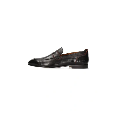 Afbeelding van Melvin &amp; Hamilton Instappers, Heren, Maat: 41, Noir Leer