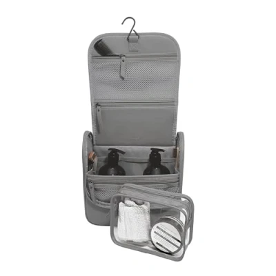 Afbeelding van STACKERS SLATE GREY Toilettas Waszak Met haak