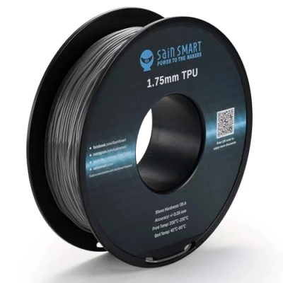 Image de SainSmart Gray Flexible TPU 3D Printing Filament, 1.75 mm, 0.8 kg, Dimensional Accuracy +/ 0.05 mm