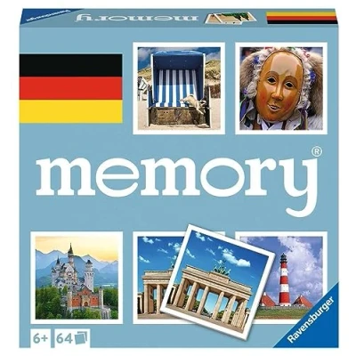 Afbeelding van Ravensburger Duitsland memory® 20883 de speelklassieker dwars door Duitsland, merkspel voor 2 8 spelers vanaf 6 jaar