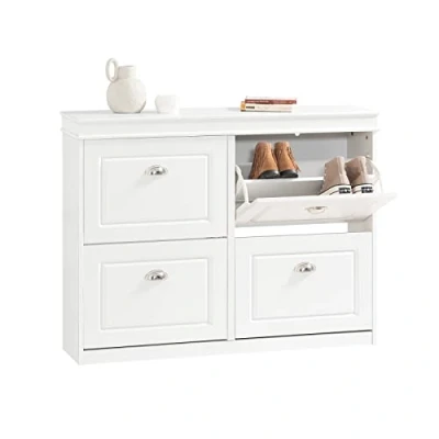 Afbeelding van SoBuy FSR79 W Schoenenkast met 4 vakken, schoenenrek 8 legplanken Wit BHT ong. 105 x 83 24 cm