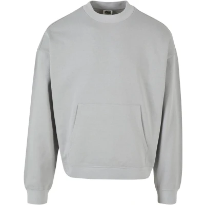 Afbeelding van Urban Classics BOXY Pocket CREW Sweater, Heren, Maat: Large, Lightasphalt