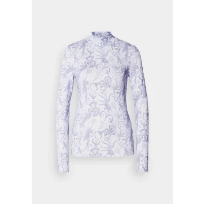 Afbeelding van Scotch &amp; Soda ALL OVER Printed MOCK NECK LONG Sleeve Longsleeve, Dames, Maat: Small, Dancer lavender