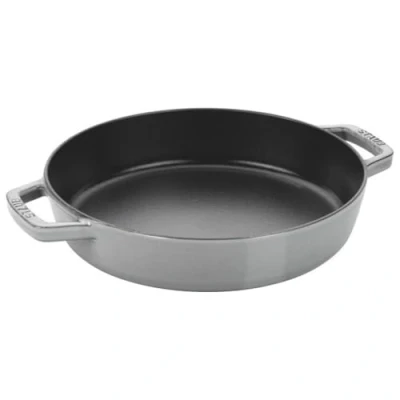 Afbeelding van STAUB Gietijzeren pan met dubbele handgreep, rond, Ø 20 cm, grafietgrijs