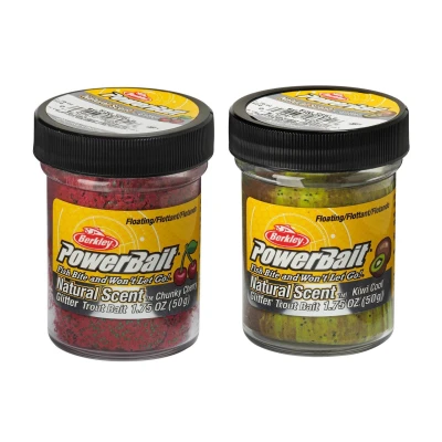 Afbeelding van Powerbait Trout Bait Natural Scent (50 g) Kleur : Glitter Chunky Cherry