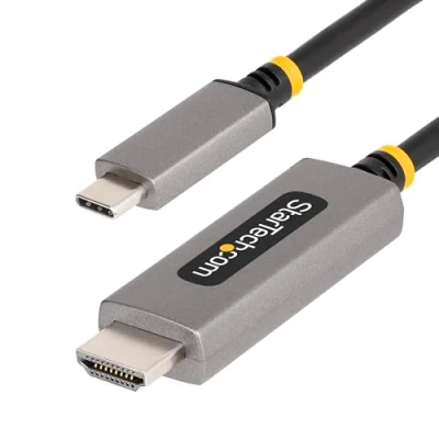 Image de StarTech.com Câble adaptateur USB C vers HDMI de 3m, 8K60Hz/4K144Hz/HDR10 24 pin mâle pour 3 m gris sidéral support 8K60Hz, 4K144Hz, actif