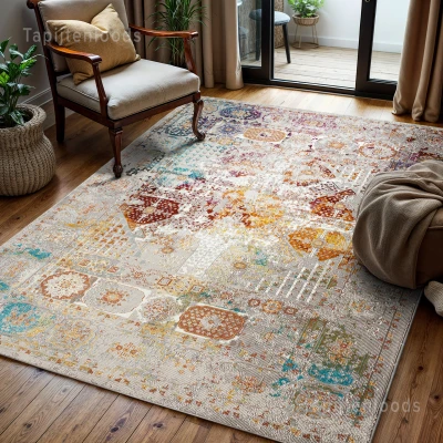 Afbeelding van Picasso Feraghan Vintage Vloerkleed Multi / Beige Laagpolig 80x150 cm