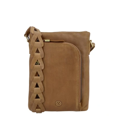 Afbeelding van Hide &amp; Stitches Daydreamer Shoulderbag 22699 cognac Damestas