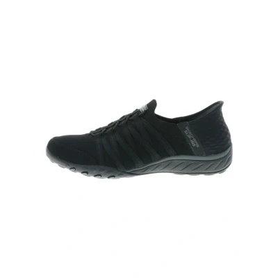 Afbeelding van Skechers Breathe easy Roll With me Sneakers voor dames, Black Ripstop Knit