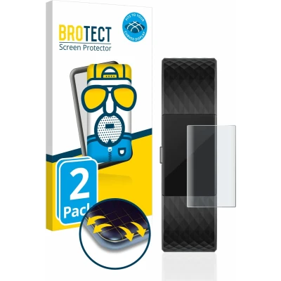 Afbeelding van BROTECT Screenprotector voor Fitbit Charge 2 Folie Beschermfolie matte volledig dekking (2 Stuks)