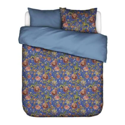 Afbeelding van Essenza dekbedovertrek Roselina ultra marine blue katoensatijn lits jumeaux 240x200/220 + 2 slopen