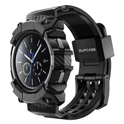 Afbeelding van SUPCASE UB Pro Hoesje met Bandje geschikt voor de Samsung Galaxy Watch 4 46MM Zwart