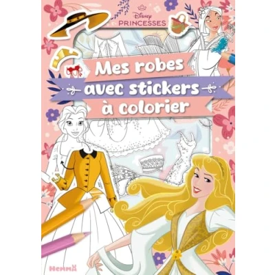 Afbeelding van DISNEY PRINCESSES MES ROBES AVEC STICKERS A COLORIER