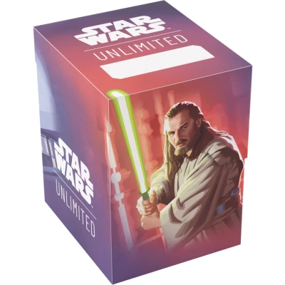 Afbeelding van Gamegenic, Star Wars : Unlimited Soft Crate Qui Gon Jinn, peut contenir 60 cartes à double couche, boîte jetons incluse