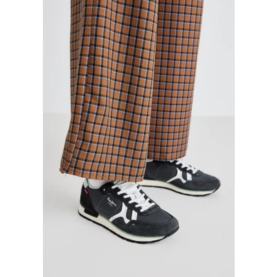 Afbeelding van Pepe Jeans BRIT FLY Sneakers laag, Dames, Maat: 36, Black Leer/ synthetisch