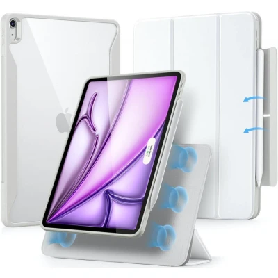 Afbeelding van ESR Rebound Hybrid 360 Hoes Geschikt voor Apple iPad Air 13 (2024) Book Case Wit