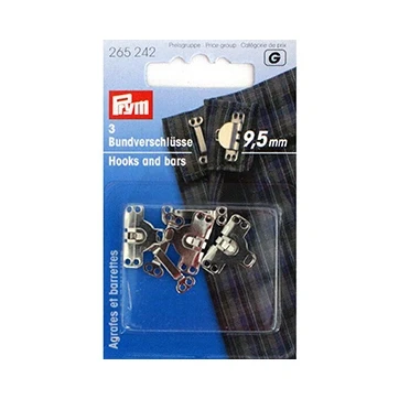 Afbeelding van Prym Broek En Rokhaken Zilver 9,5 Mm Sluitingen