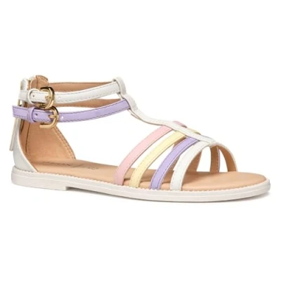 Afbeelding van Geox J Karly meisjessandalen voor meisjes, platte sandalen, Wit Lilac