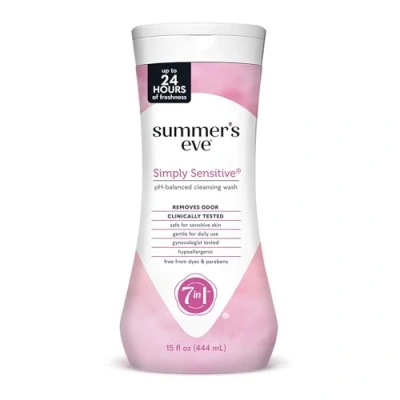Afbeelding van Summer&#039;s Eve Simply Sensitive Zachte lichaamswas voor alle vrouwen, verwijdert geurtjes, Vrouwelijke Intieme verzorging, 444ml