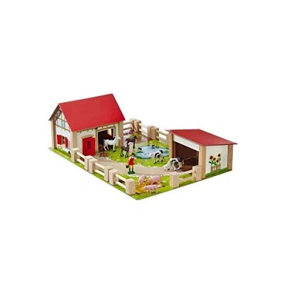 Afbeelding van Eichhorn 100004308 boerderij van hout, incl. accessoires