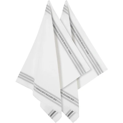 Afbeelding van De Witte Lietaer Theedoek Dish, Grijs 2 stuks 65 x 70 cm Katoen/Linnen